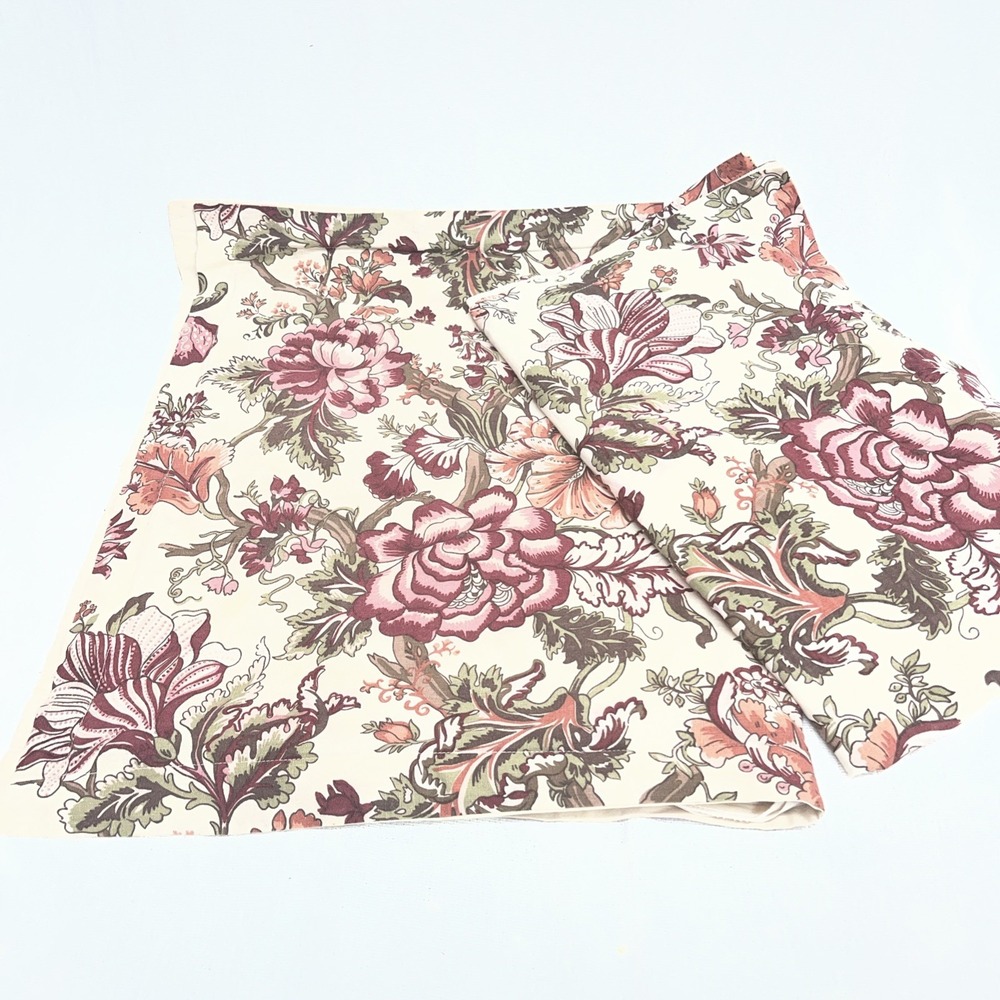 (2) Biltmore Rosarian Pillow Sham Covers *RETIRED*  Red Floral Victorian Bella